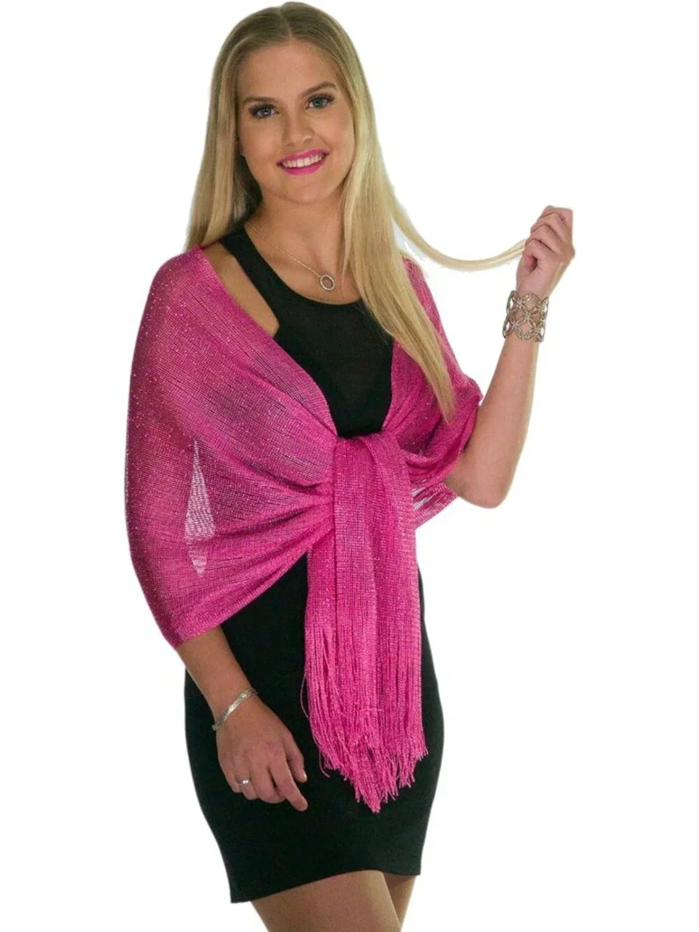 Sparkling Metallic Shawls & Wraps for Evening Dresses, Wedding Gifts & More
